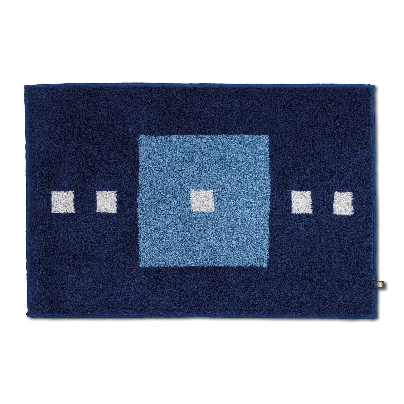 Rhomtuft Badteppich CUBUS Royalblau