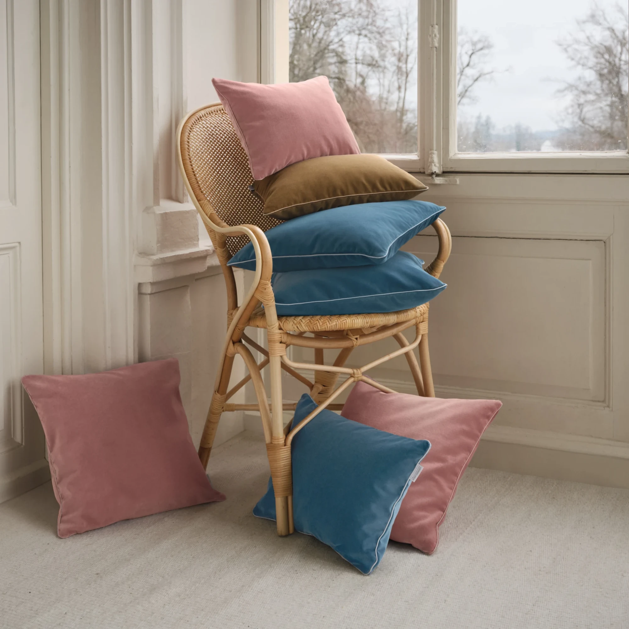 Schlossberg Zierkissenbezug ELODIE Samt Rose Produkt 1 Schlossberg Zierkissenbezug ELODIE Samt Rose 1