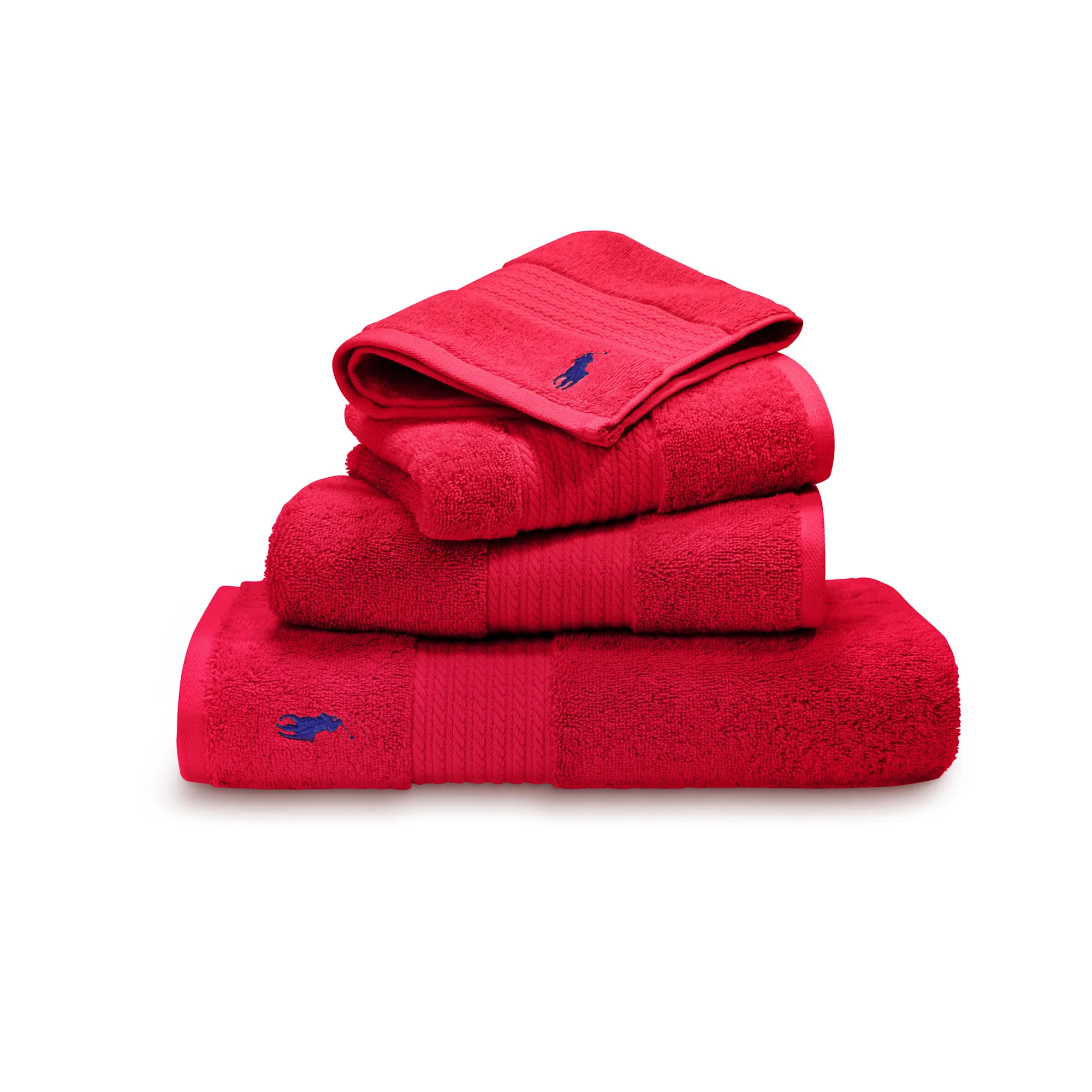 Ralph Lauren Handtuch SOLID POLO PLAYER Red Rose