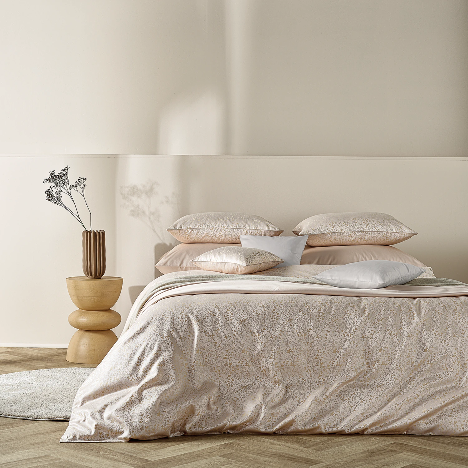 curt bauer bettwaesche love damast nude ambiente produktbild curt bauer bettwaesche love damast nude ambiente