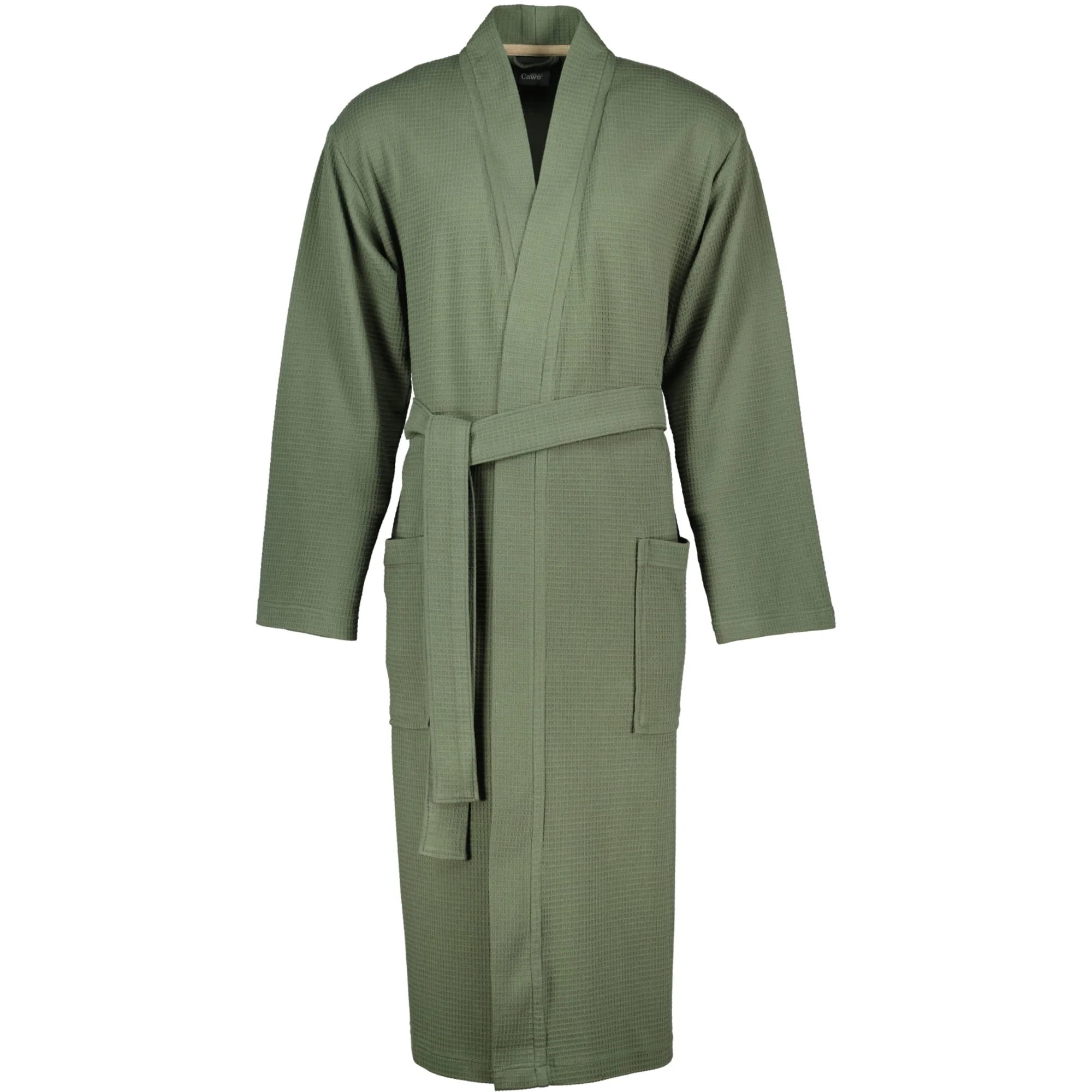 Cawö Bademantel Herren Kimono PIQUÉ 816 Field