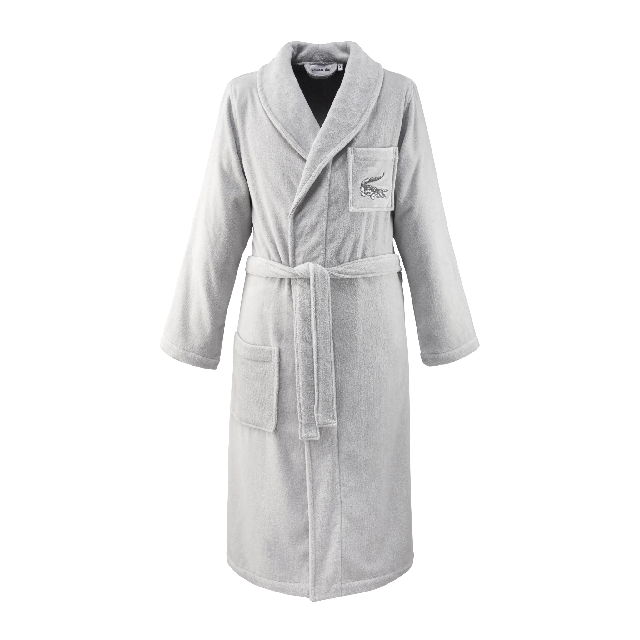 Lacoste Bademantel L RENE Gris