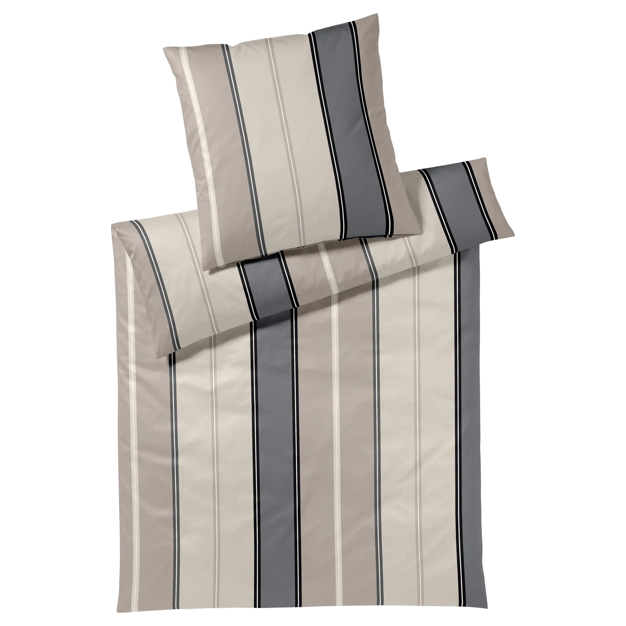 elegante Bettwäsche QUEENS Jersey Kiesel