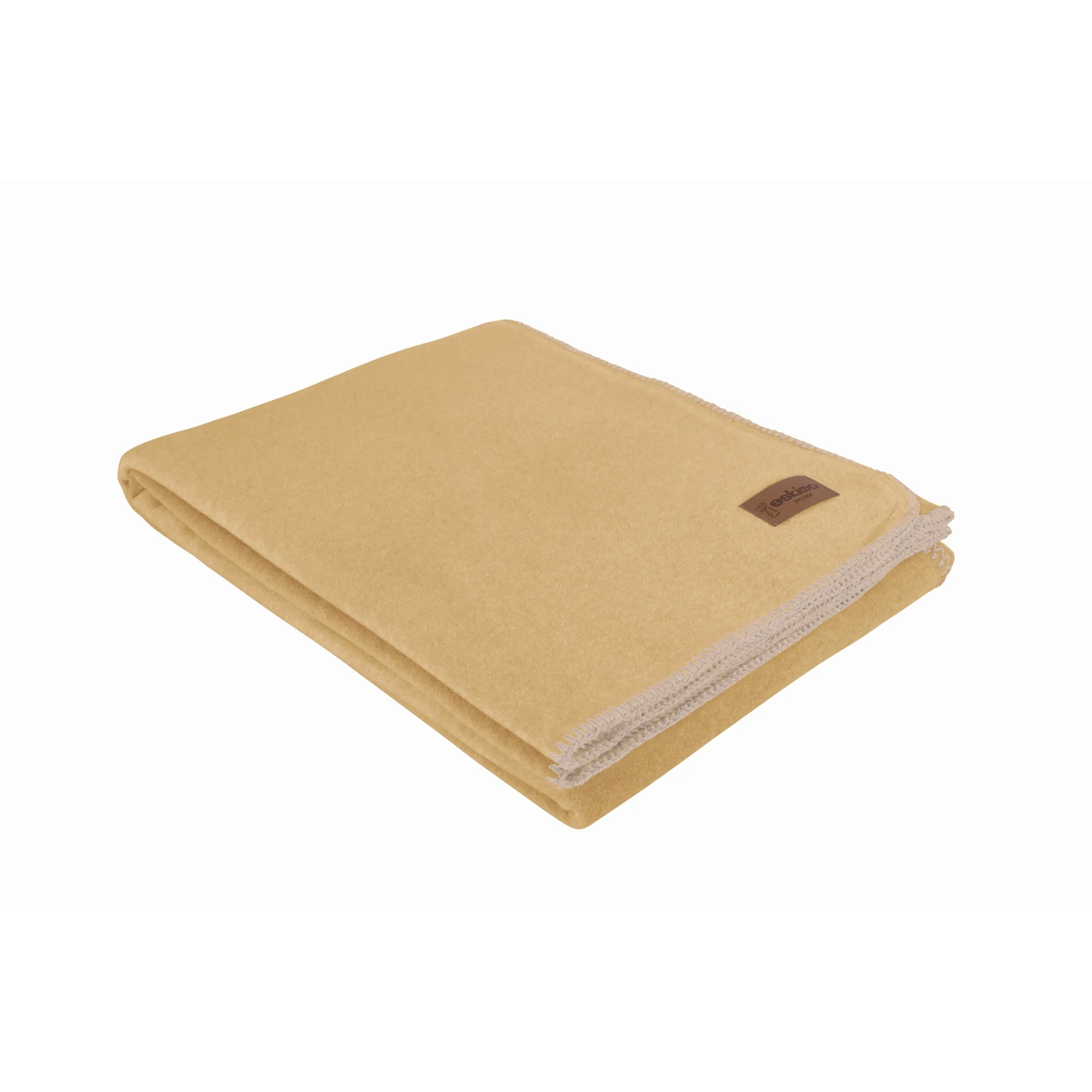 Eskimo Kuscheldecke EDEL VELOURS Senf Produktbild Eskimo Kuscheldecke EDEL VELOURS Senf