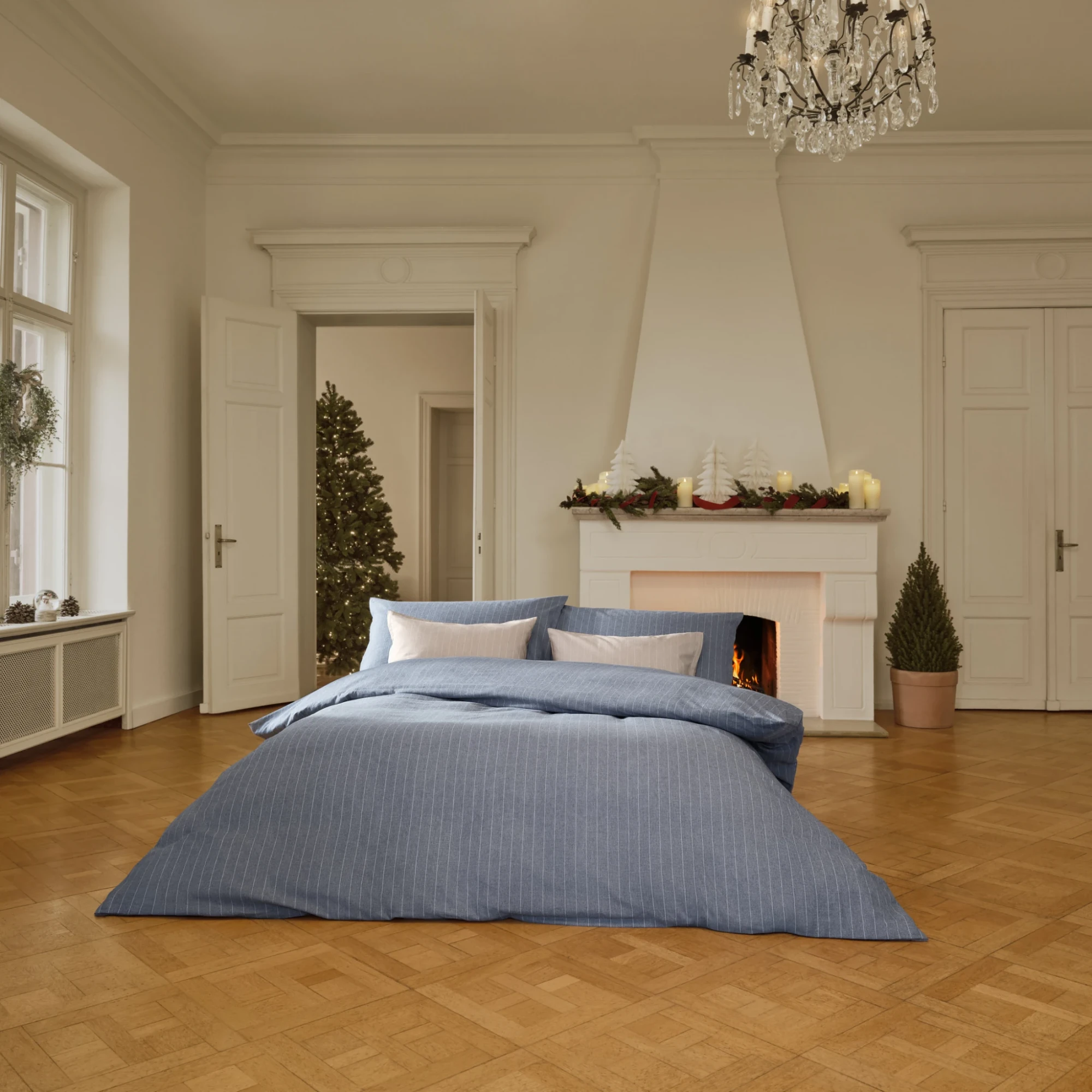 Schlossberg Bettwäsche EMIL Flanell Bleu 2