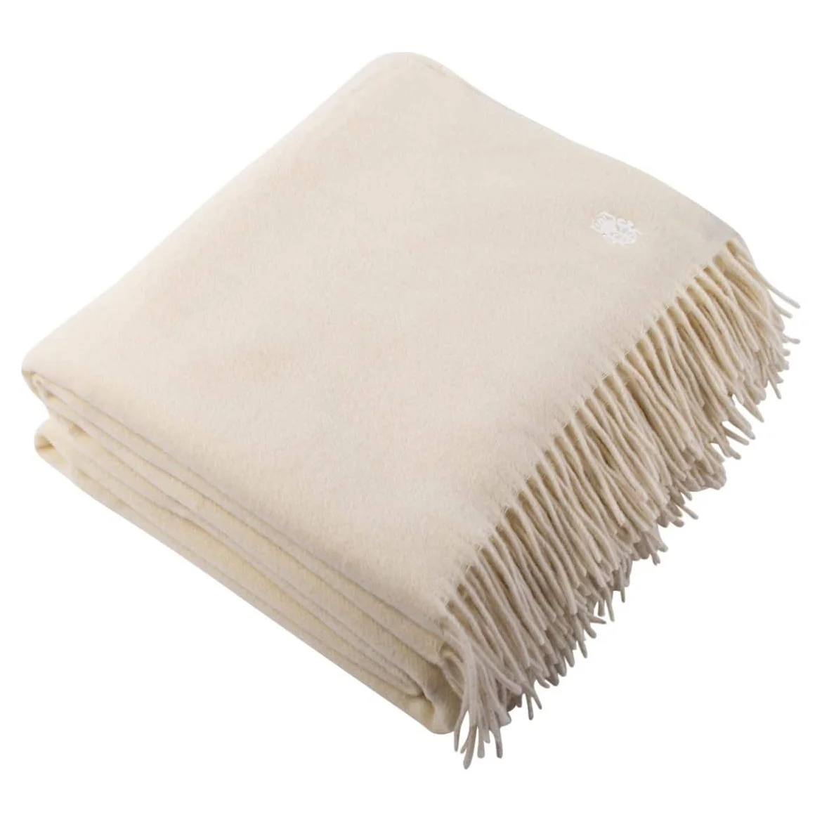 Zoeppritz Plaid SINCE 1828 LAMBSWOOL Schurwolle Ivory