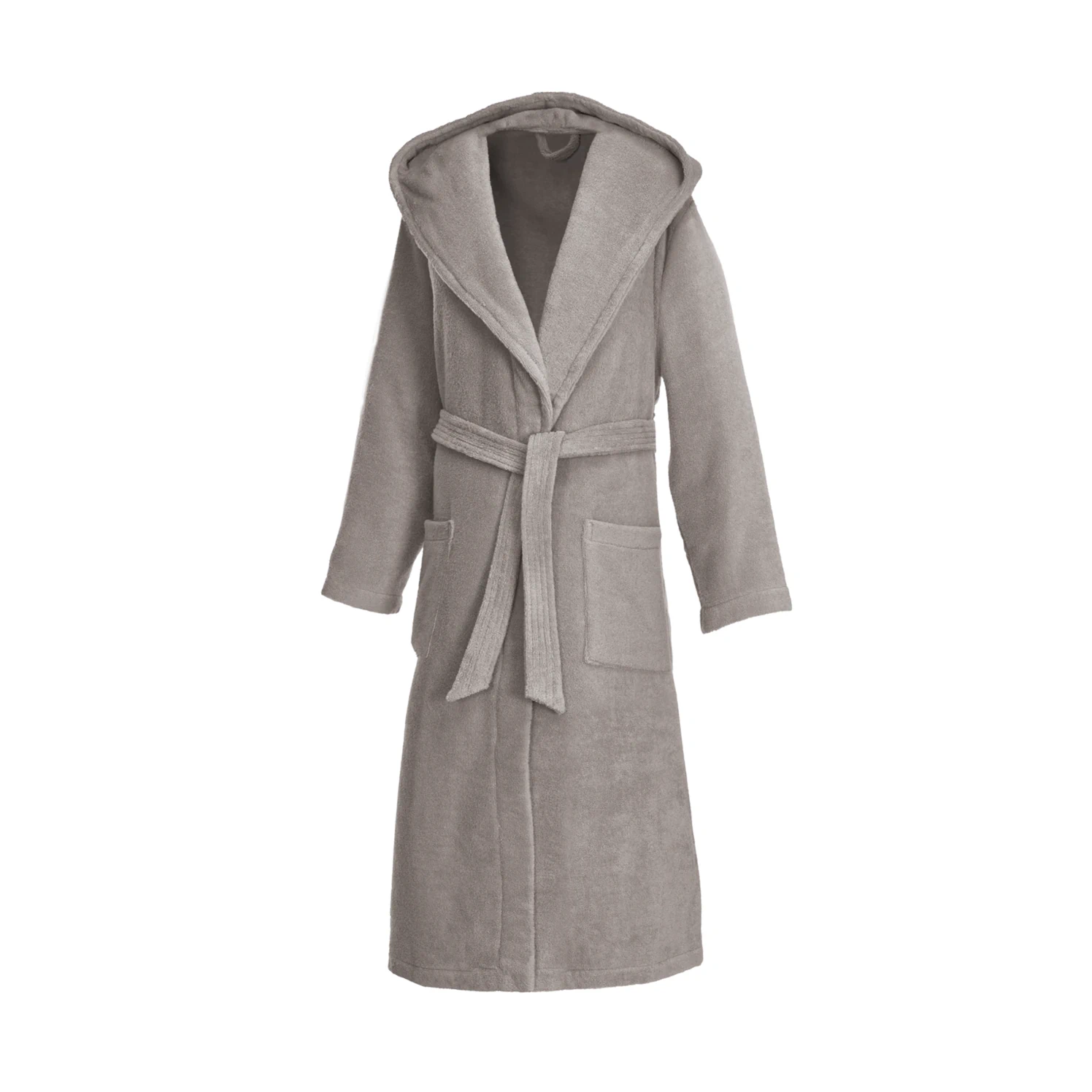 Weseta Bademantel DREAMFLOR Mit Kapuze Stone Grey