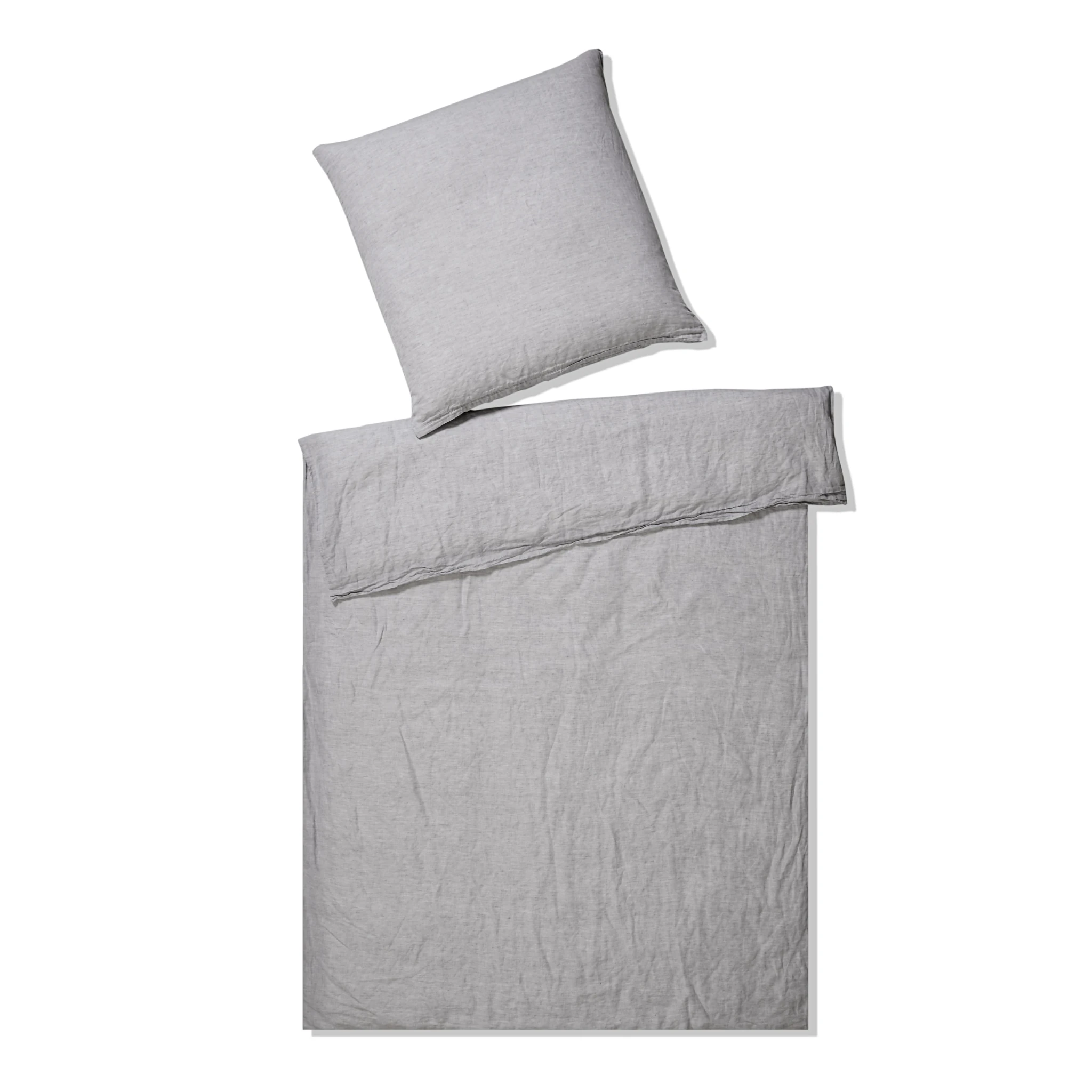 elegante Bettwäsche PURE Leinen Silber Produktbild elegante Bettwäsche PURE Leinen Silber