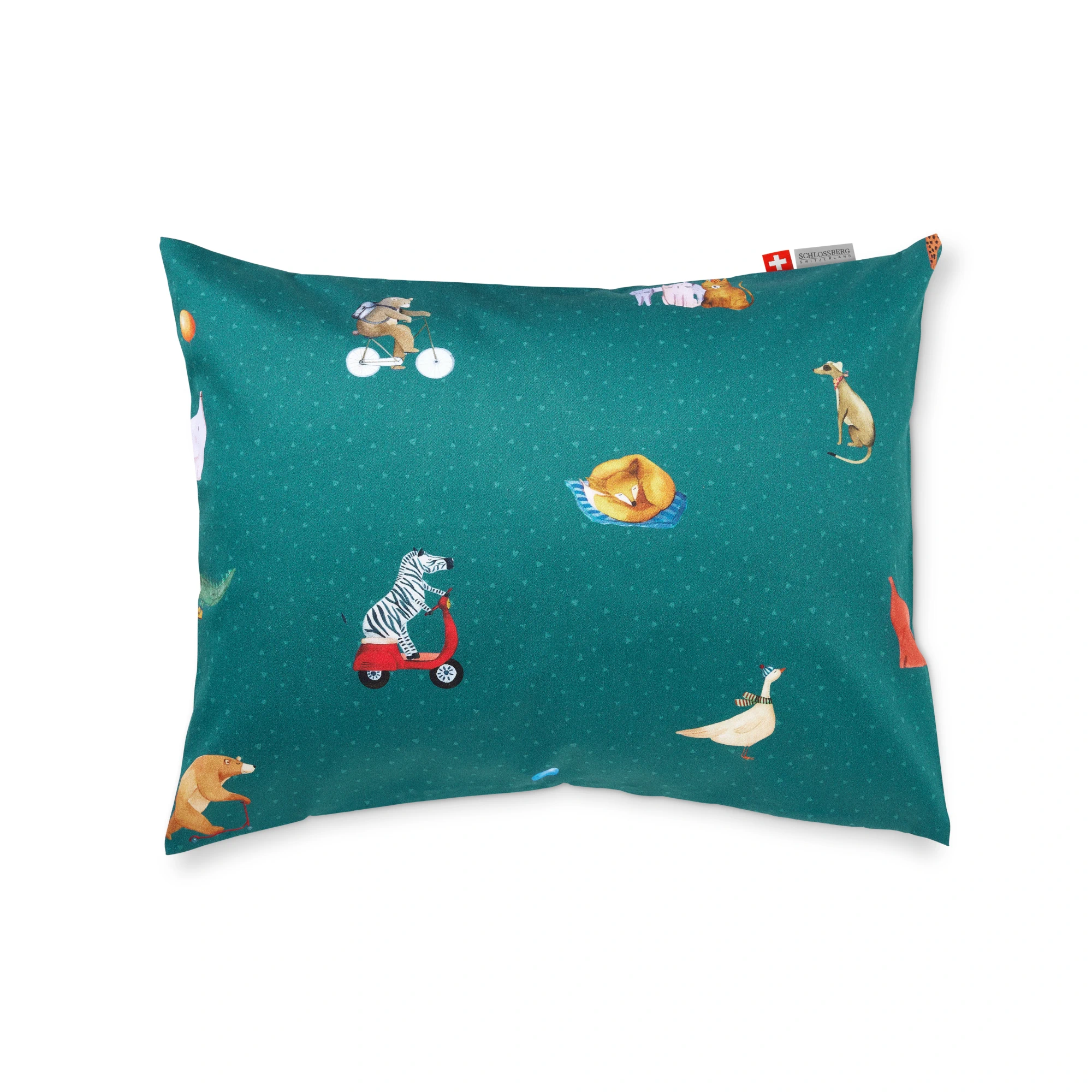 Schlossberg Kinder Zierkissen PARTY LEO Petrol
