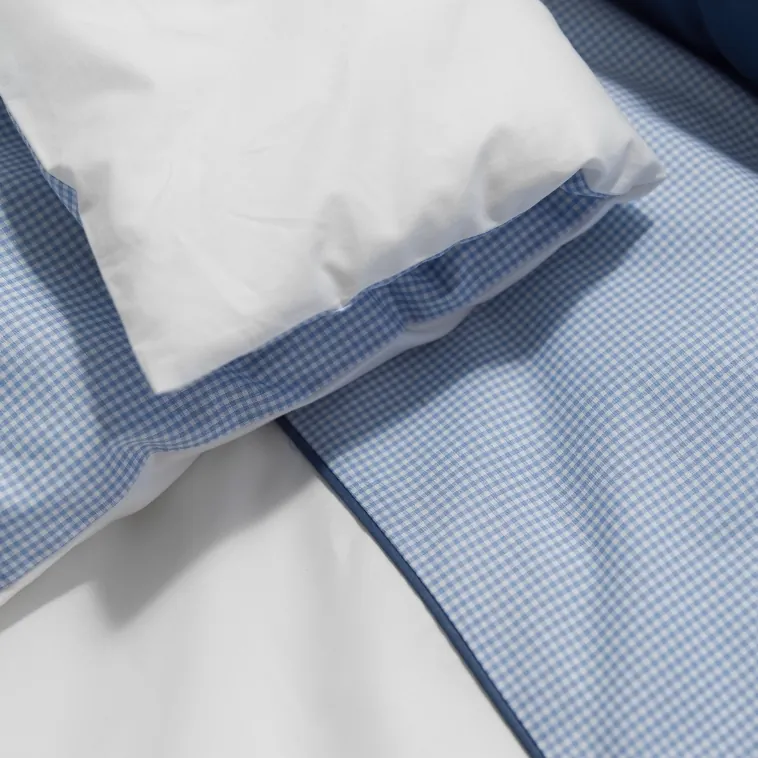 Graser Bettwäsche VICHY Perkal blau Produkt 1 Graser Bettwäsche VICHY Perkal blau 1