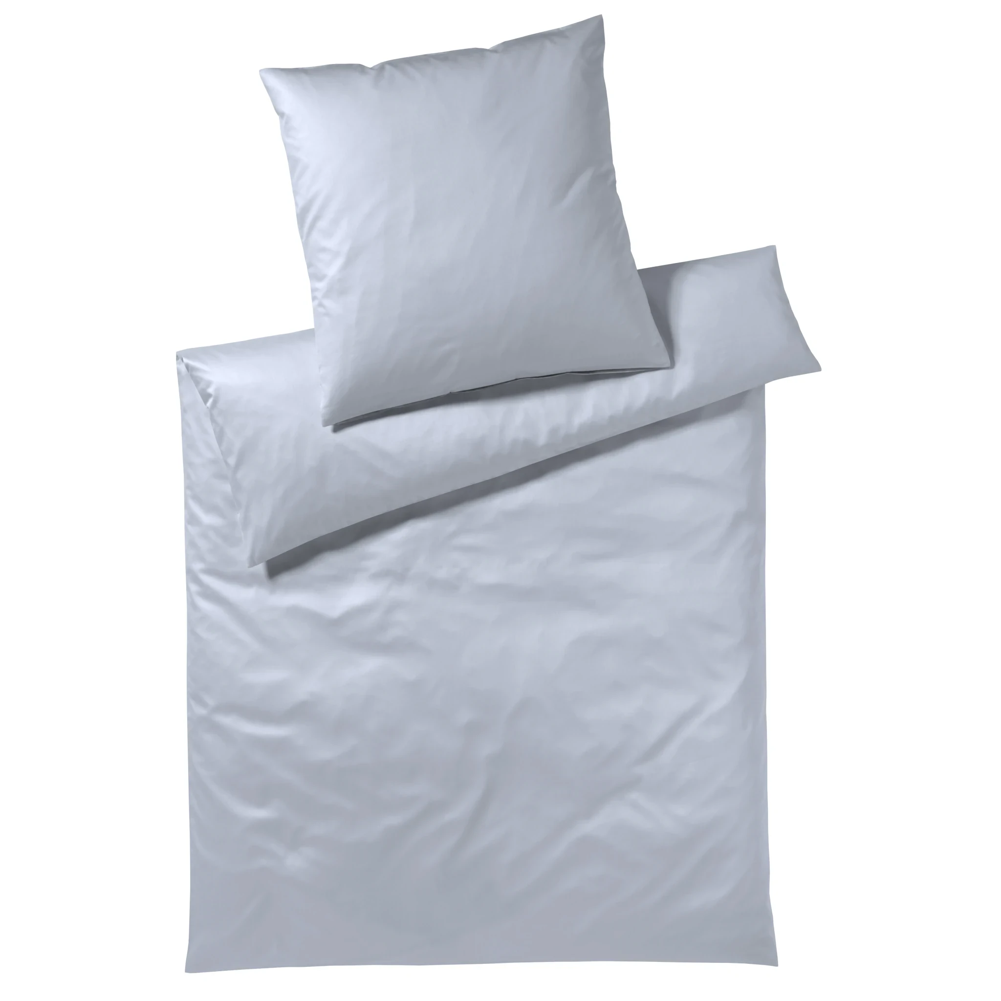 elegante Bettwäsche SOLID Satin Silber