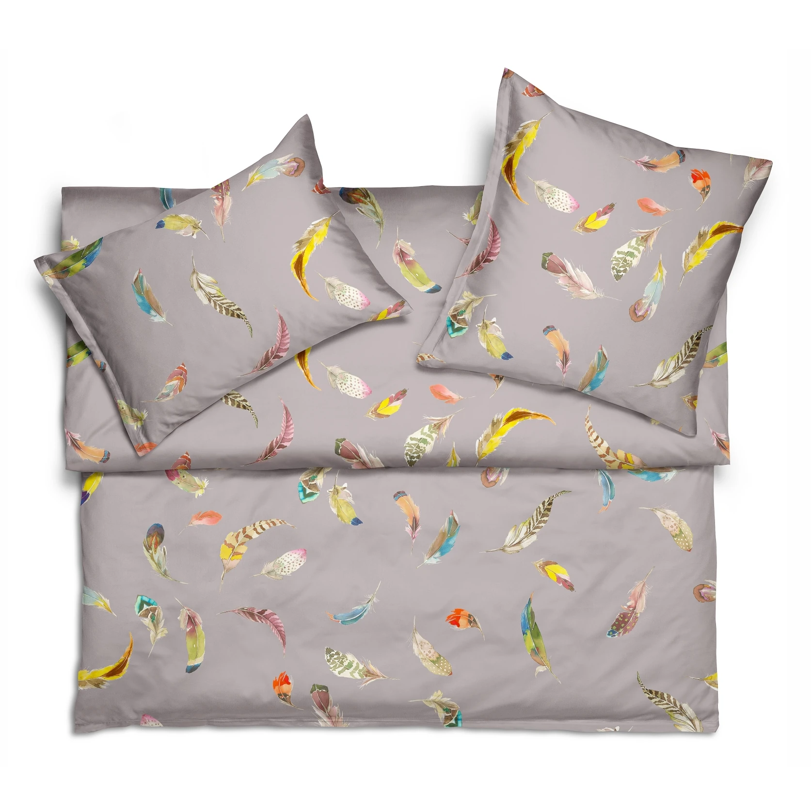 Zimmer + Rohde Bettwäsche BIRDS GALLERY Satin Gris