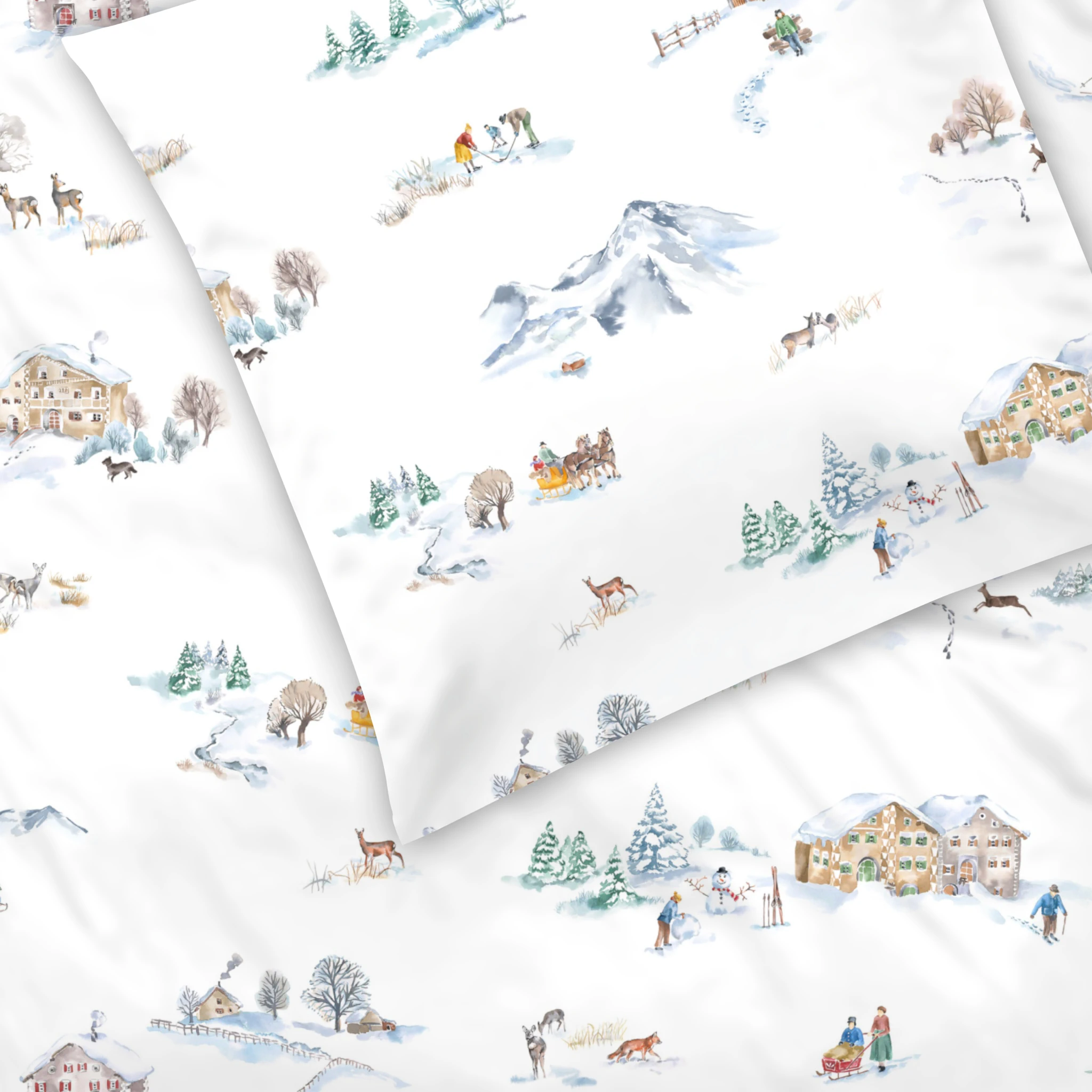 Schlossberg Bettwäsche MONTAGNA Satin Blanc Produktbild Schlossberg Bettwäsche MONTAGNA Satin Blanc