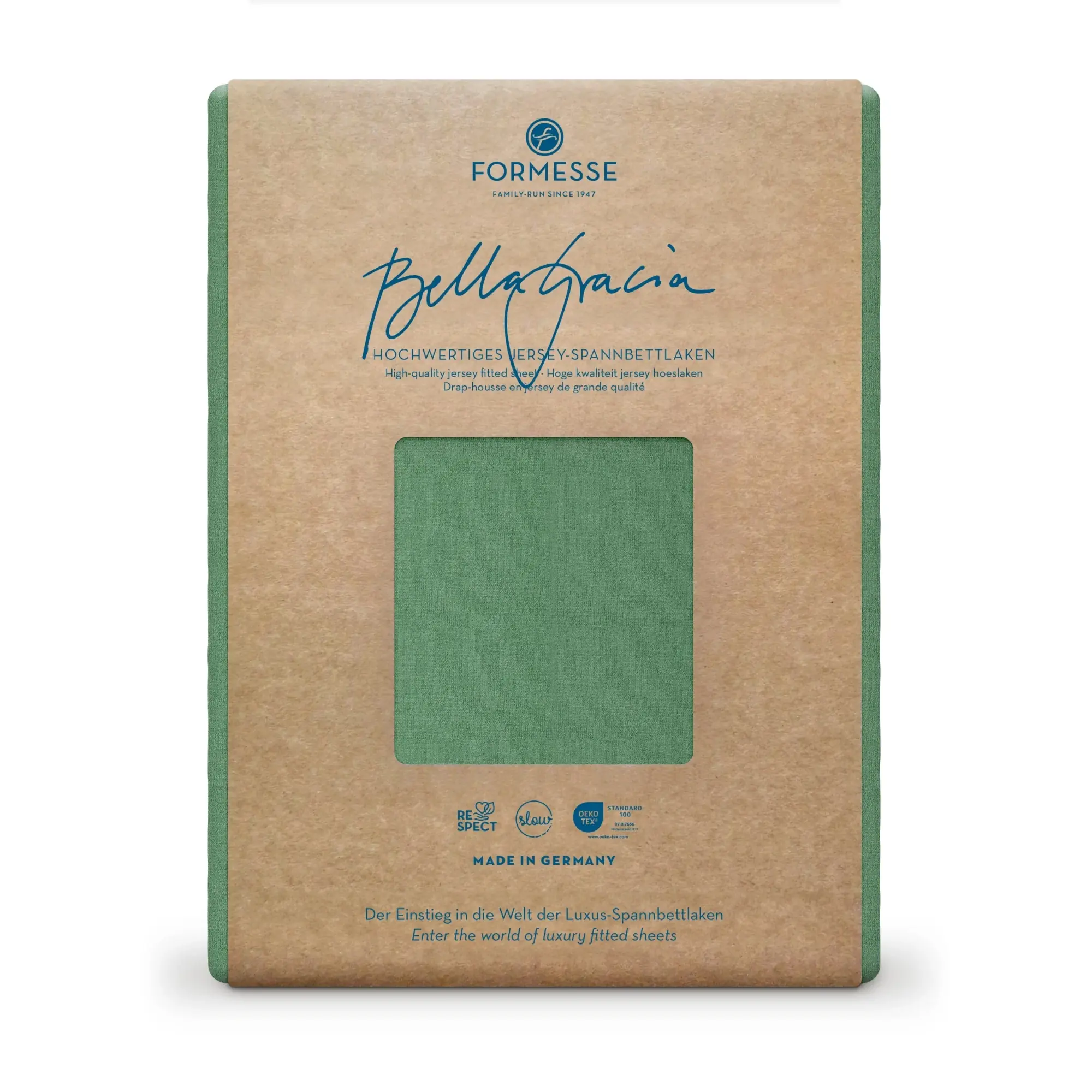 Formesse Spannbettlaken BELLA GRACIA Jersey Olive