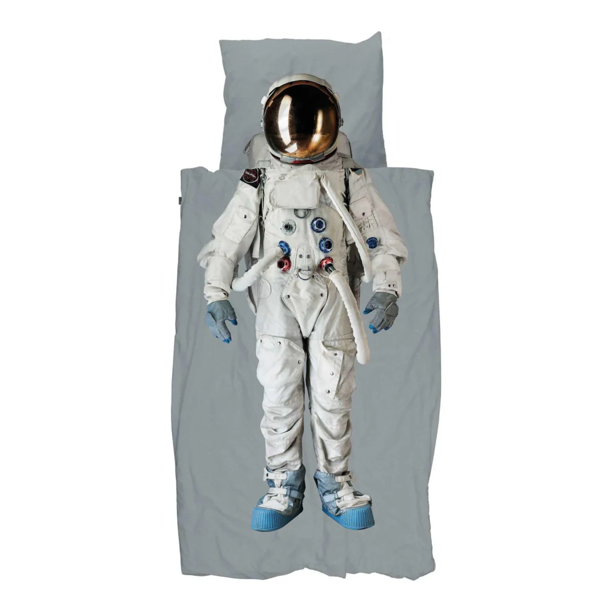 Snurk Bettwäsche ASTRONAUT Perkal Grau Produktbild Snurk Bettwäsche ASTRONAUT Perkal Grau