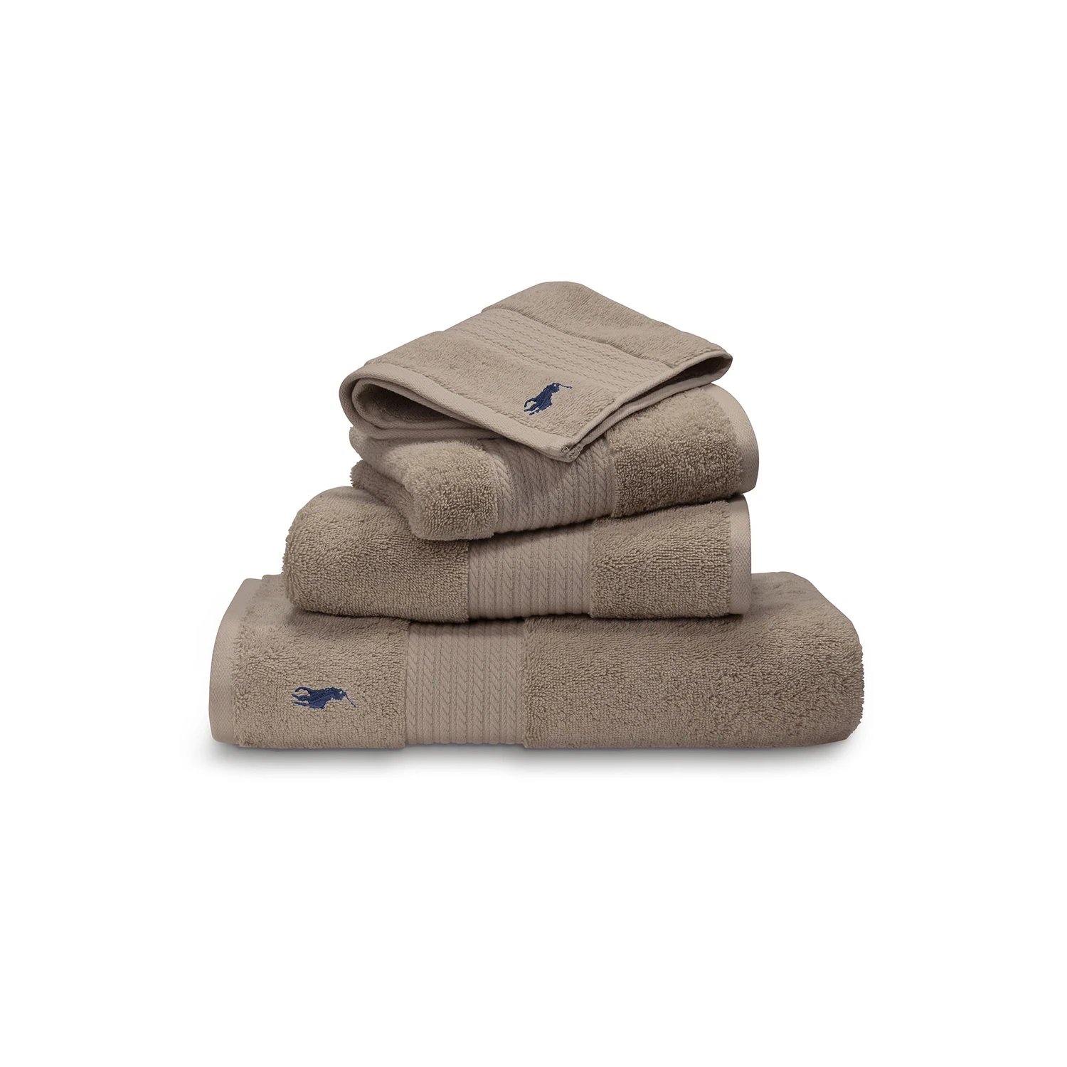 Ralph Lauren Handtuch SOLID POLO PLAYER Pebble Ralph Lauren Handtuch SOLID POLO PLAYER Pebble