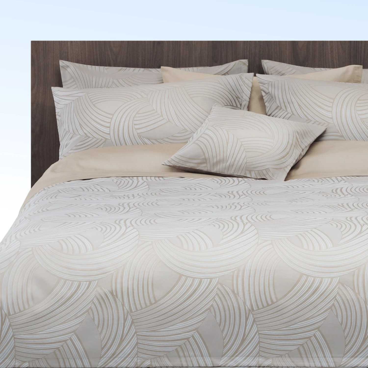 Zimmer + Rohde Bettwäsche CURVE Jacquard Beige Produkt Zimmer + Rohde Bettwäsche CURVE Jacquard Beige