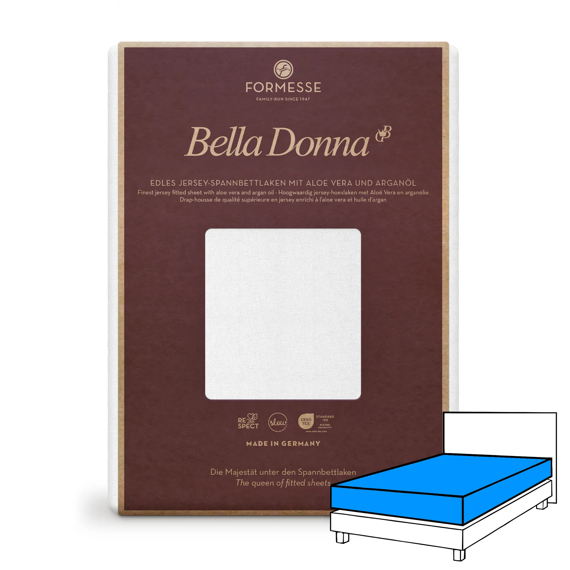 BELLA DONNA Spannbettlaken Jersey Weiß 1