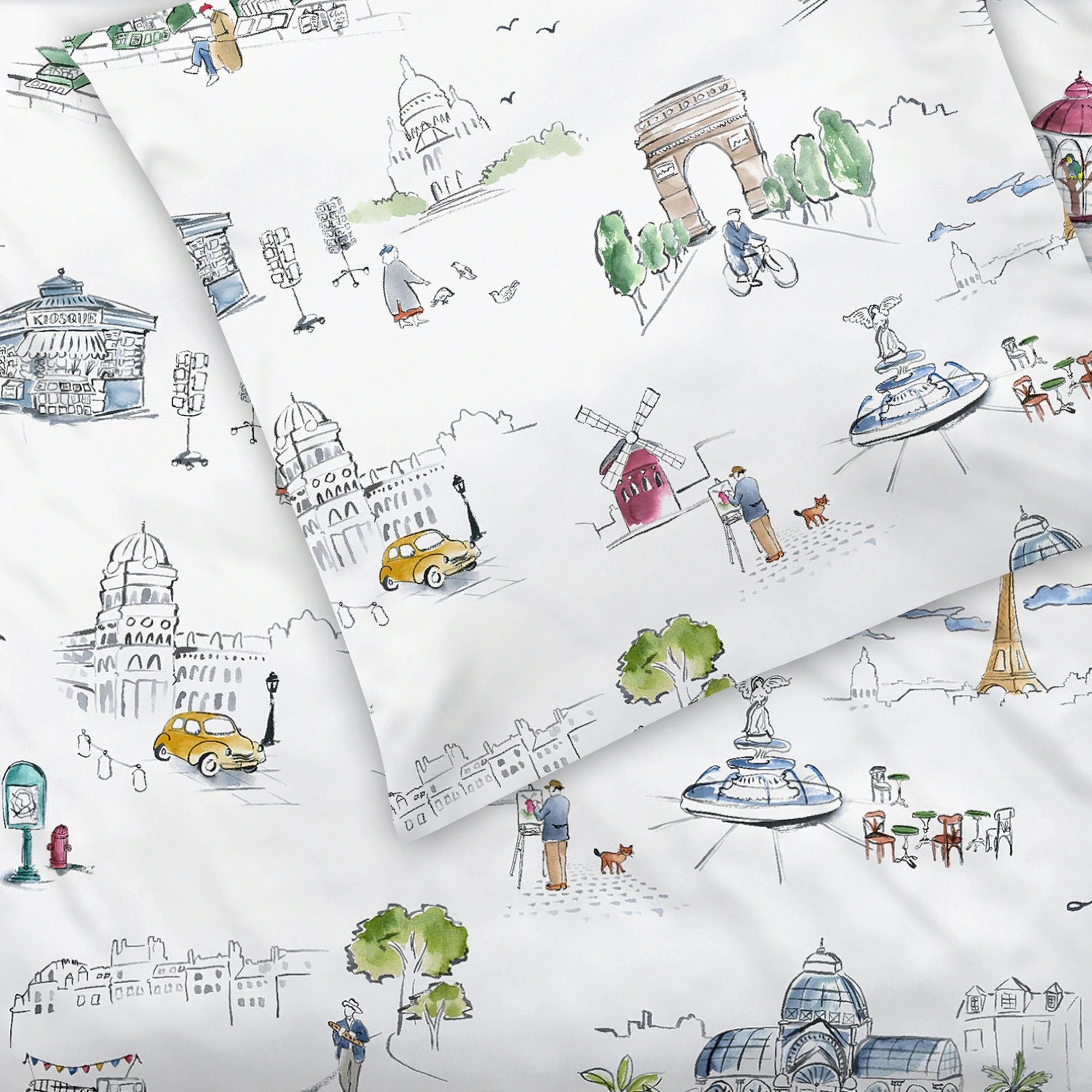 Schlossberg Bettwäsche PARIS MON AMOUR Satin Noblesse Blanc Produkt Schlossberg Bettwäsche PARIS MON AMOUR Satin Noblesse Blanc