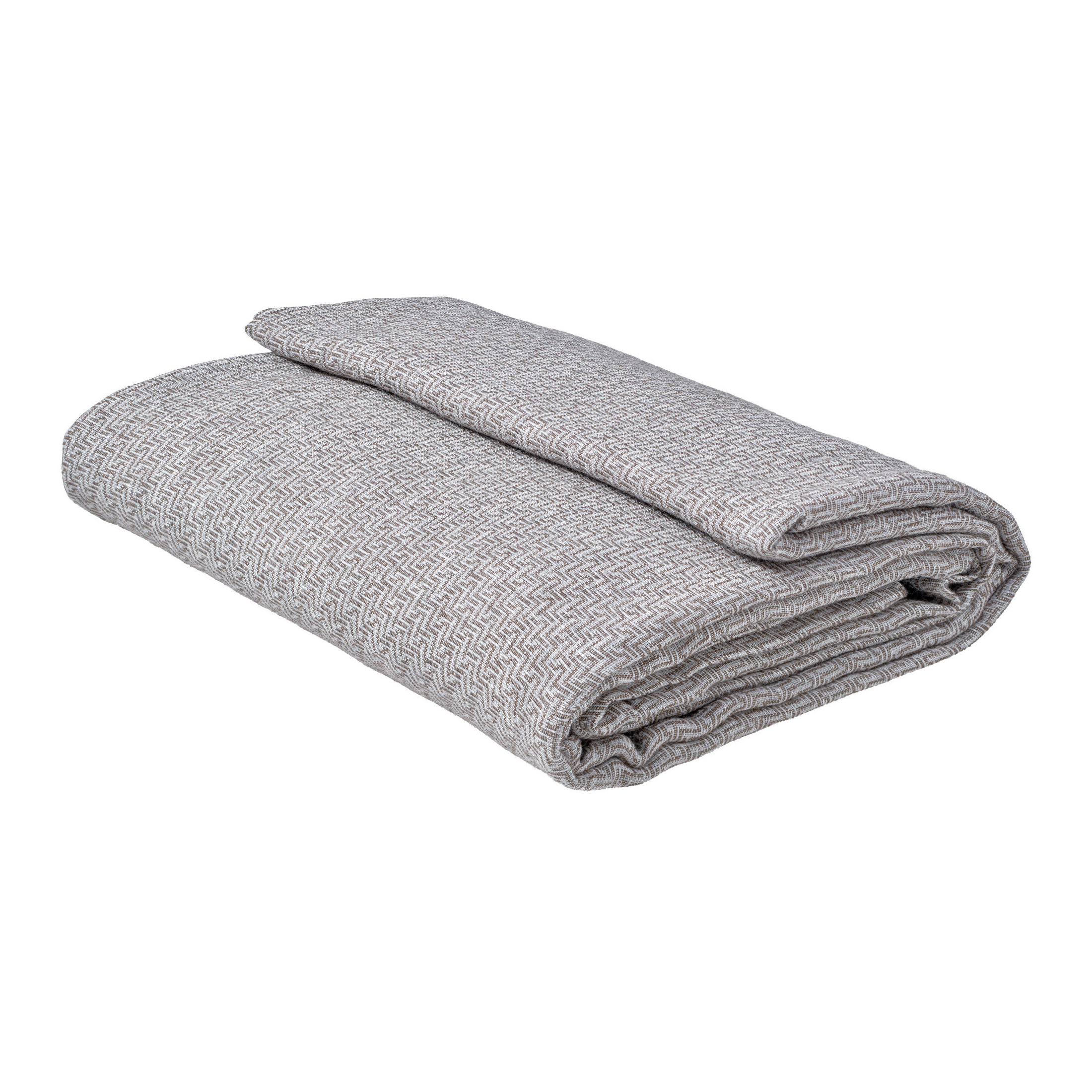 Fischbacher 1819 Tagesdecke LABYRINTH Wolle Braun