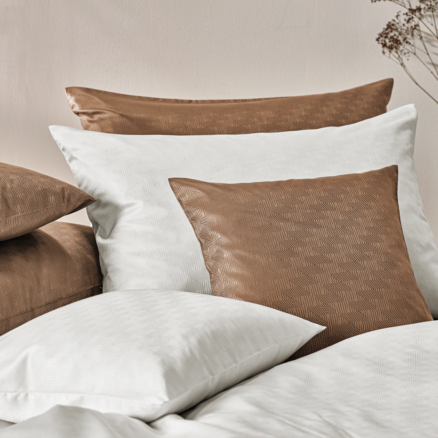 curt bauer bettwaesche alva damast offwhite detail