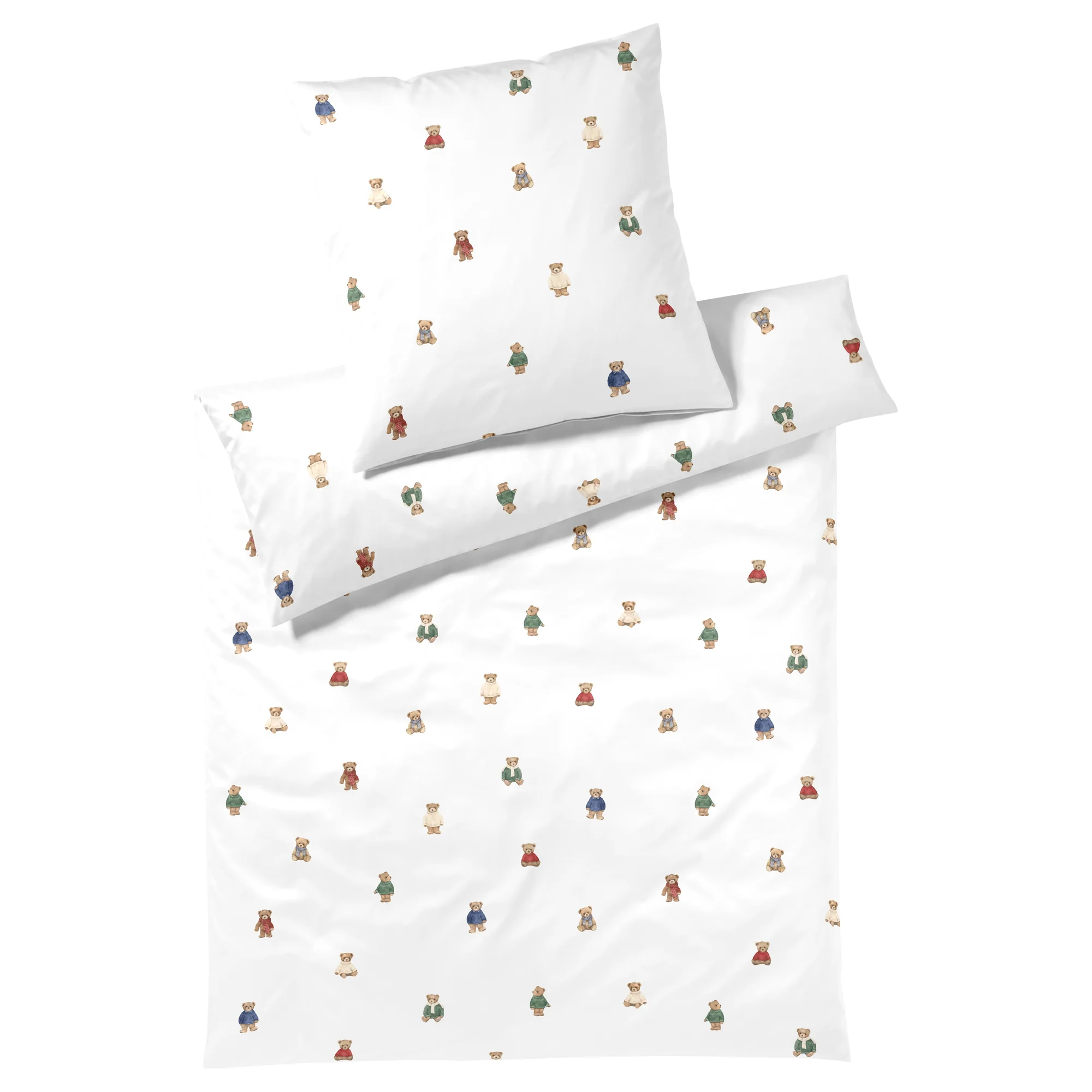 elegante Bettwäsche TEDDY Flanell Weiß