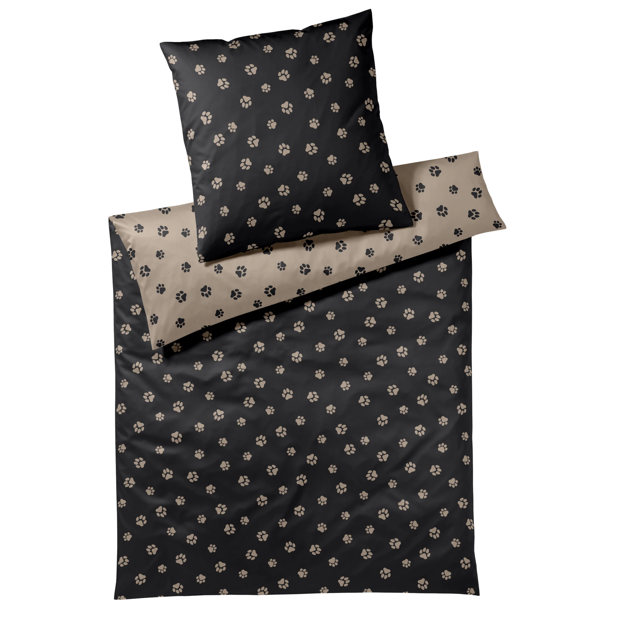 elegante Bed Linen PAWS Sateen Black