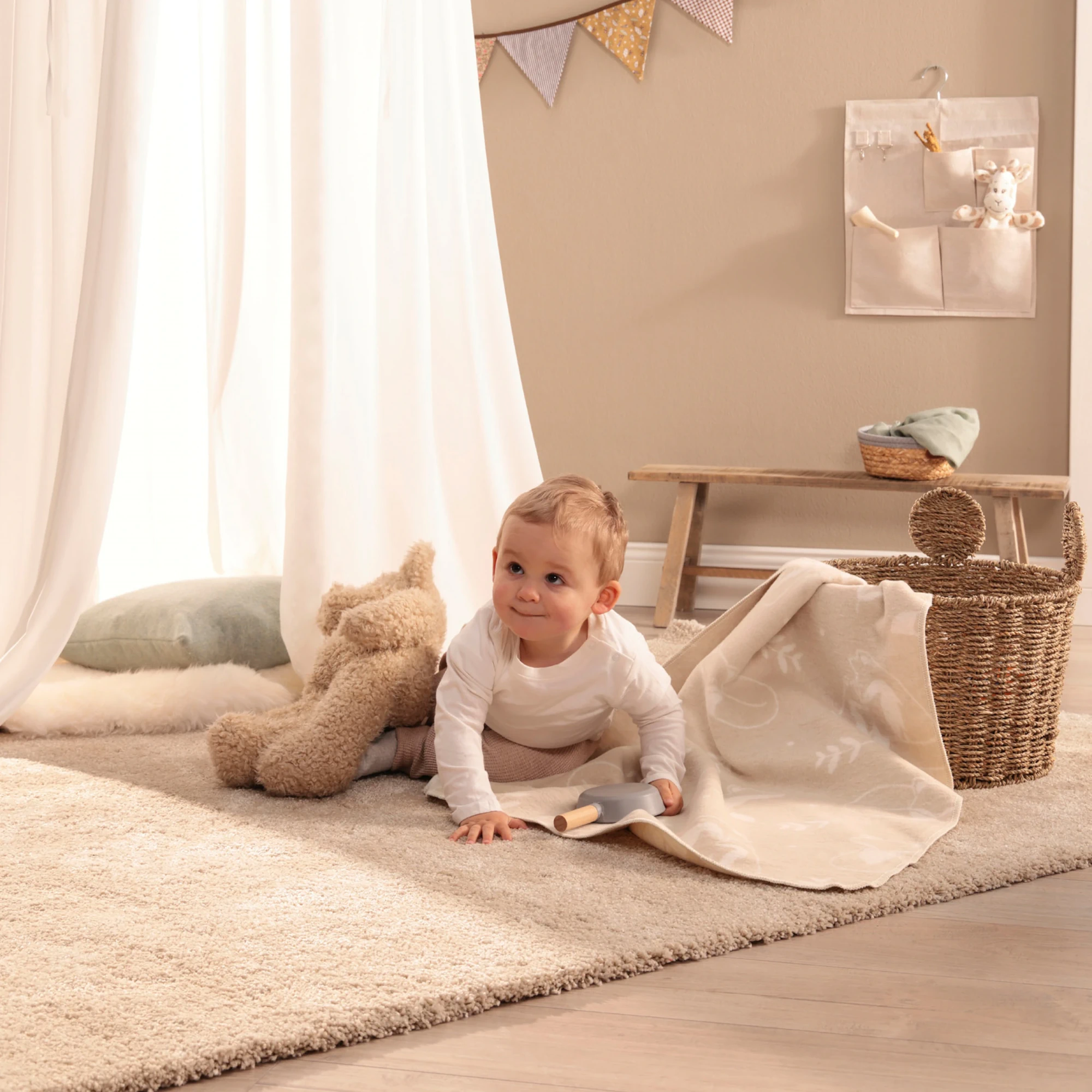 biederlack kinder kuscheldecke little foxes ambiente