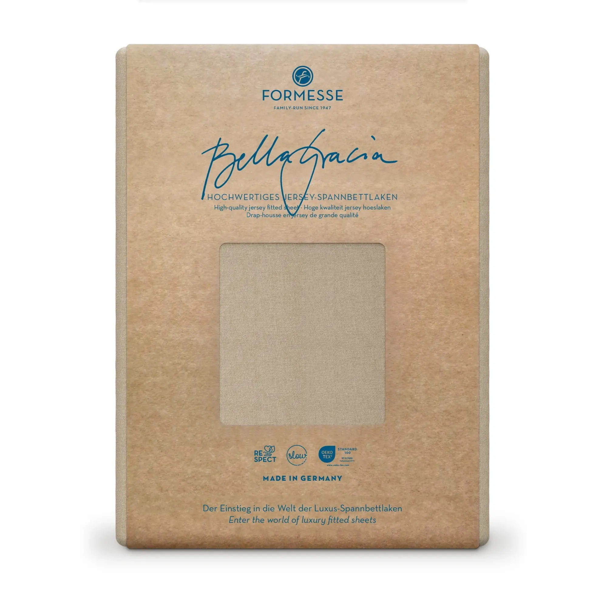 Formesse Spannbettlaken BELLA GRACIA Jersey Champagner Produkt 2 Formesse Spannbettlaken BELLA GRACIA Jersey Champagner 2