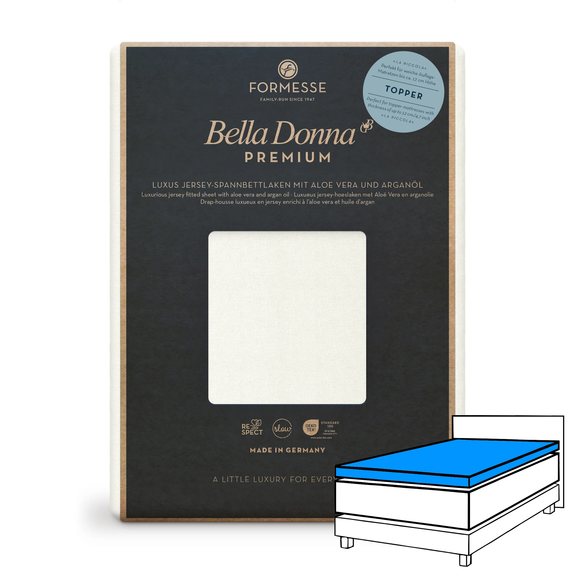 Bella Donna PREMIUM LA PICCOLA Spannbettlaken Jersey Leinen